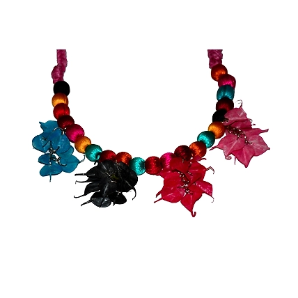 Leaves style earring necklace set-MULTICOLOR-2