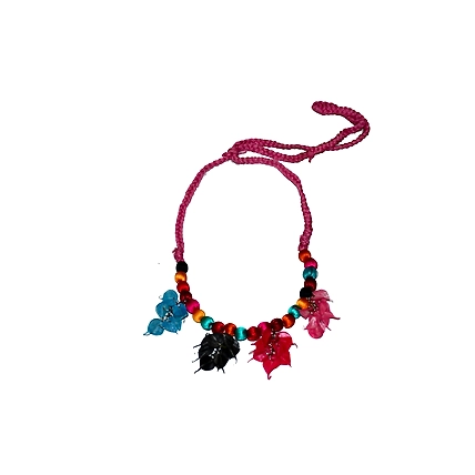 Leaves style earring necklace set-MULTICOLOR-1