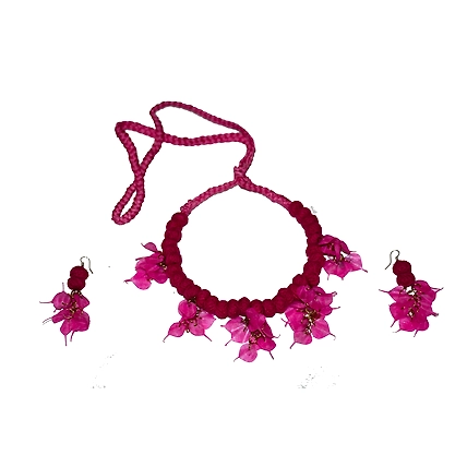 Leaves style earring necklace set-PUSPITAHANDICRAFTPRODUCTPHP-70