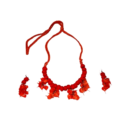 Leaves style earring necklace set-PUSPITAHANDICRAFTPRODUCTPHP-72