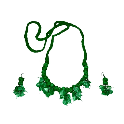 Leaves style earring necklace set-PUSPITAHANDICRAFTPRODUCTPHP-74