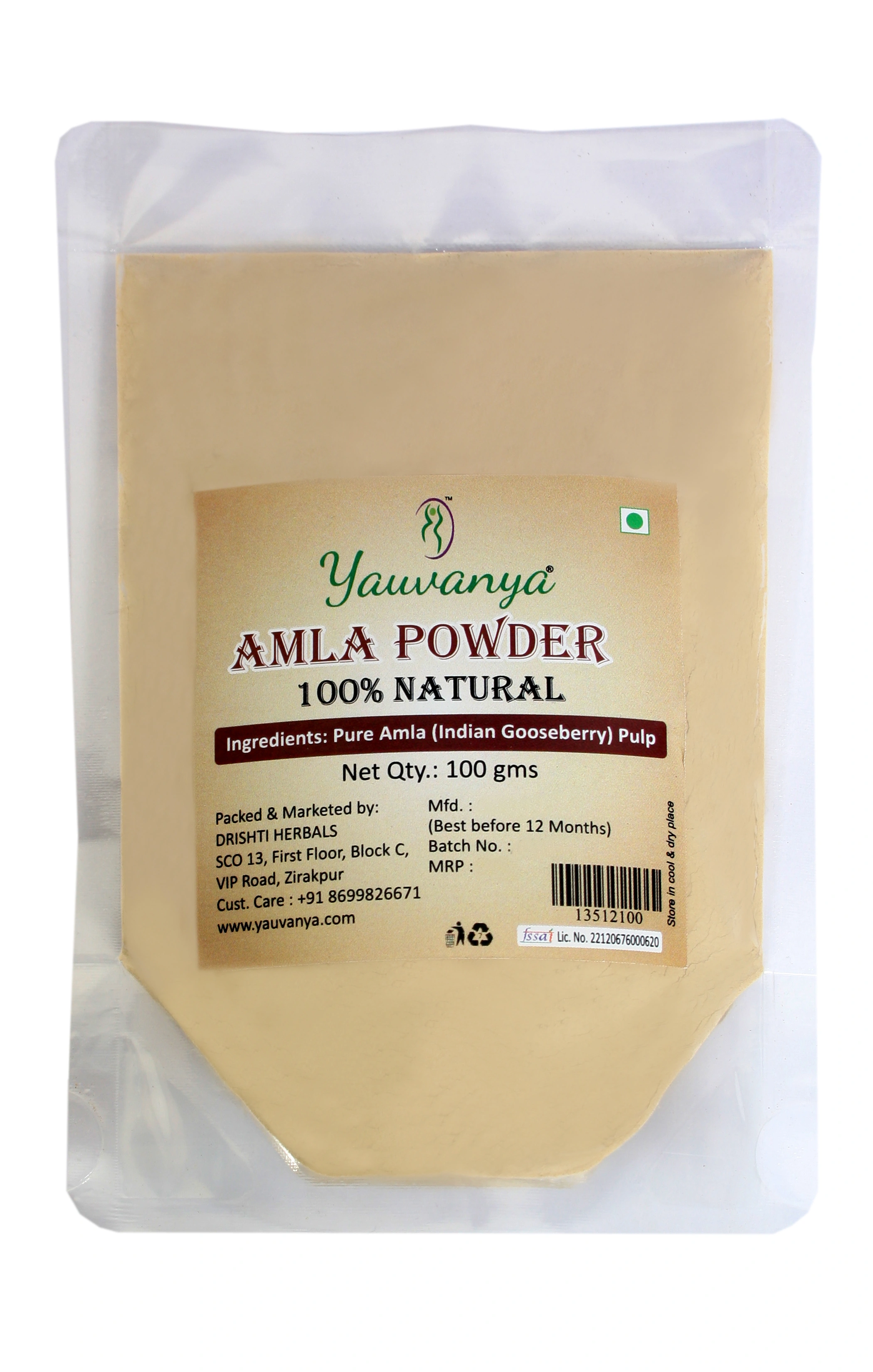 Yauvanya Amla(Indian Gooseberry) Powder - 100gms-11603026