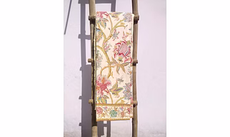 Singhalr DESIGN STUDIO Peach Bagh Cotton Block Printed Double Bed Sheet