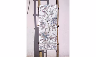Singhalr DESIGN STUDIO White Bagh Cotton Block Printed Double Bed Sheet