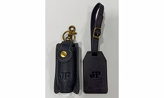 Leather Sanitizer Pouch & Luggage Tag
