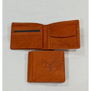 Men's Leather Wallet In Tan 