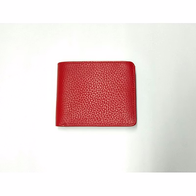 red men's leather wallet
