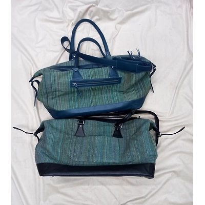 Leather & Fabric Duffle Bag