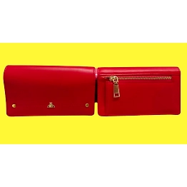 Leather Ladies wallet in Red