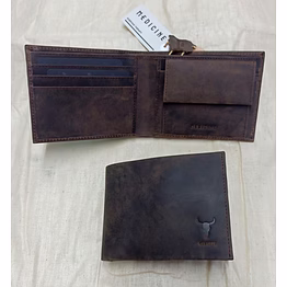 mens leather wallet in brown