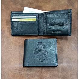 mens leather wallet in black