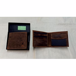 mens leather wallet in brown