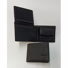 mens leather wallet in black
