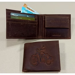 mens leather wallet in brown