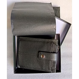 mens leather wallet in black