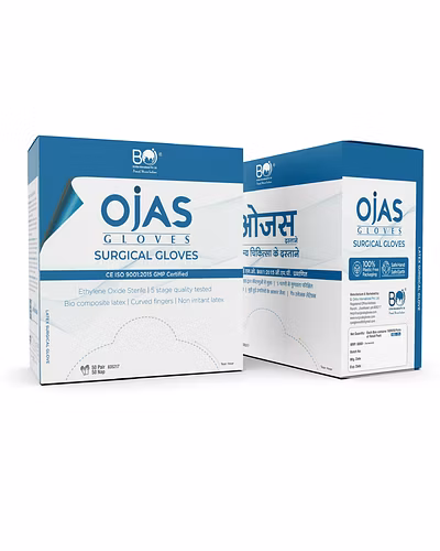 OJAS LATEX SURGICAL GLOVES STERILE PWD free all Size-2