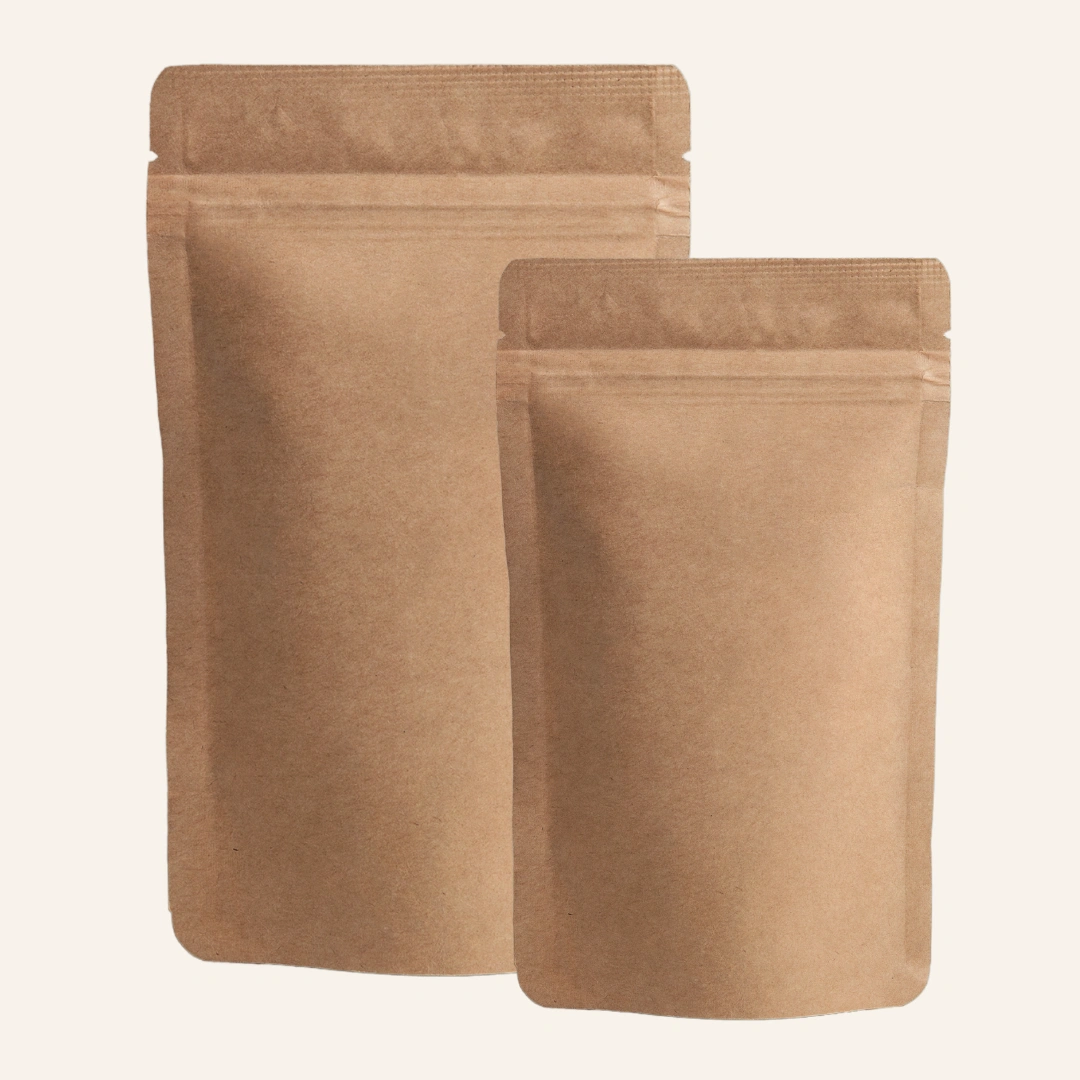 Kraft Paper Stand Up Pouch with Zipper - Eco-Friendly Food Packaging-3