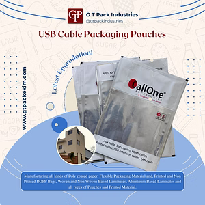 USB Cable Packaging Pouches