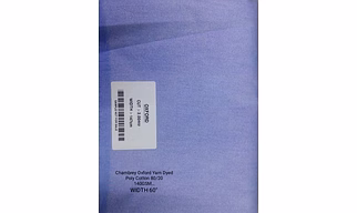OXFORD CHAMBREY SHIRTING FABRIC 58"