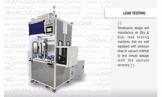 Vimalssonic Leak Testing Machine