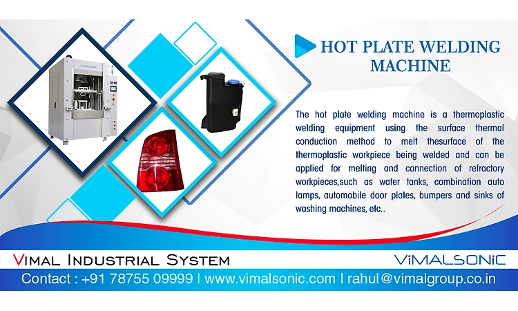 Image of Vimalsonic Hot Plate Welding Machine: &quot;Vimalsonic hot plate welding machine in action.