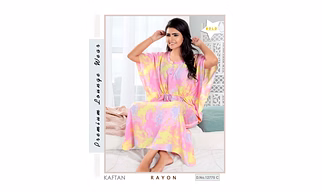 Premium Ladies Rayon Kaftan Nighty Design No. 12775C