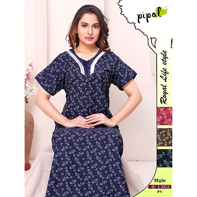 Premium Ladies P.V Aline Nighty, Gown Design No. 1302