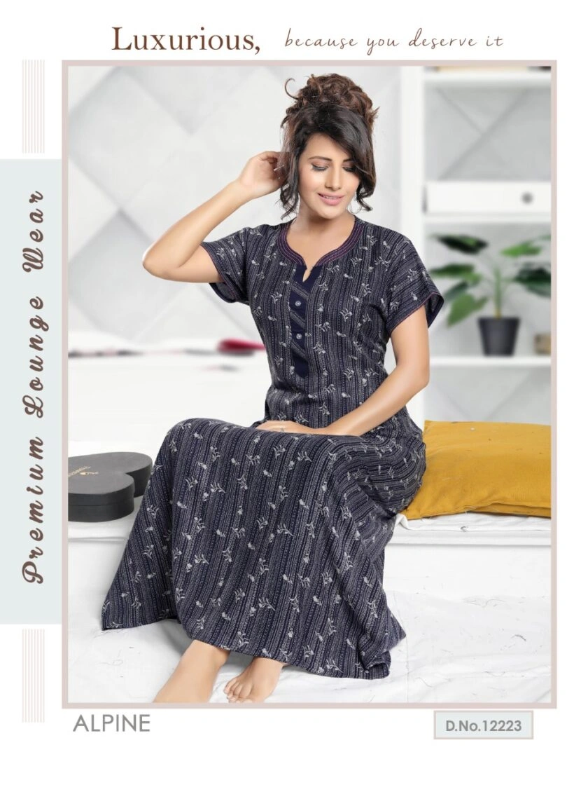 Premium Ladies Alpine Regular Nighty Design No -PL468