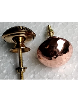 Traditional Flower Brass Cabinet Door Knob-11628978-sm