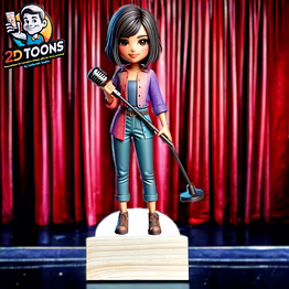 selfie 360 visionary director 2d toons, personalized caricature gift by selfie360 studio