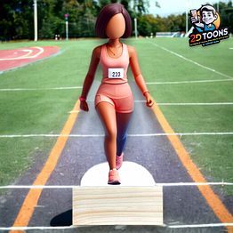 selfie 360 lightning fast sprinter 2d toons - personalized caricature gift by selfie360 studio