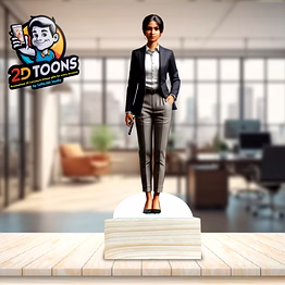 selfie 360 corporate leader 2d toons, personalized caricature gift for friends, family, partner - selfie360 studio