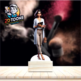 selfie 360 savvy property consultant 2d toons, personalized 2d caricature gift