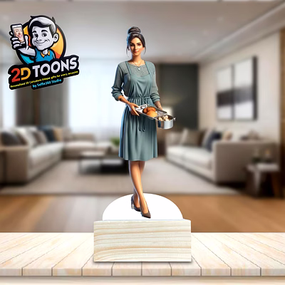 selfie 360 personalized 2d caricature gifts: customized masterful pastry chef toons