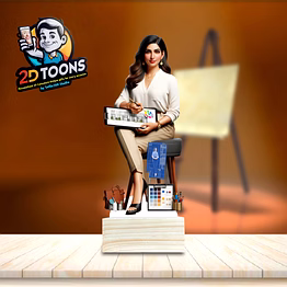 selfie 360 creative interior visionary 2d toons - personalized caricature gift by selfie360 studio