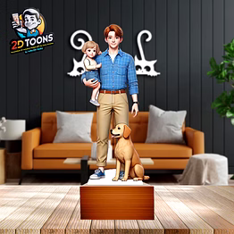 selfie 360 customized 2d toon caricature - personalized gift for loved ones by selfie360 studio
