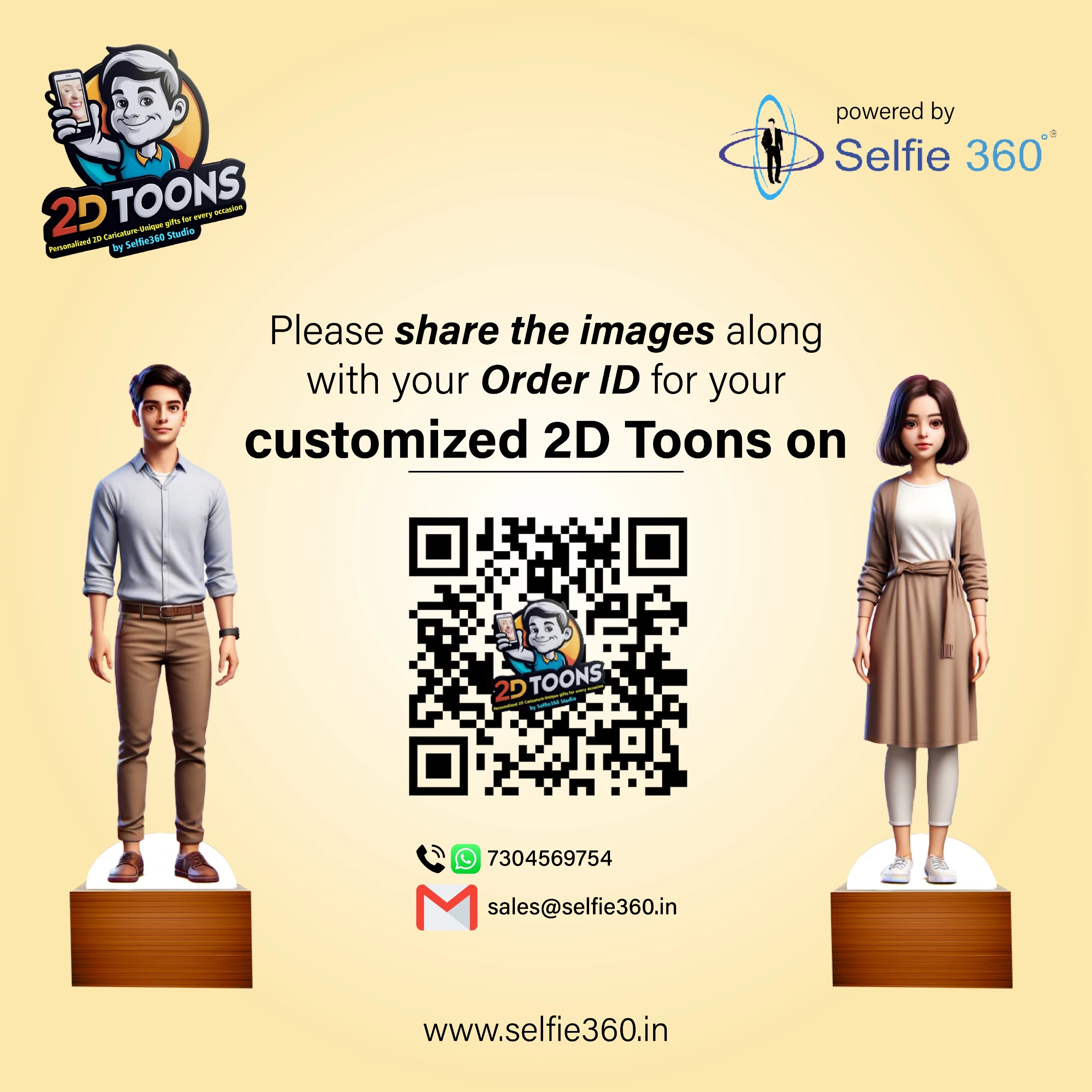 Personalized 2D Caricature Gift - Create Lasting Memories with Selfie360 Studio-4