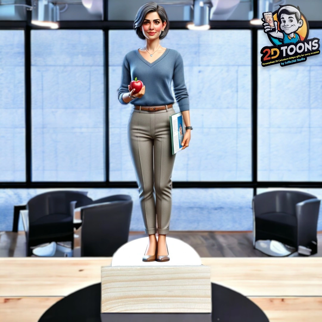 Personalized 2D Caricature Gift - Create Lasting Memories with Selfie360 Studio-2DCF-114