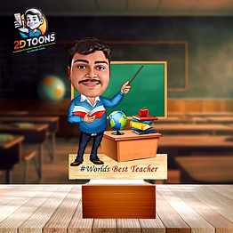 selfie360 formal - teacher 2d toons, personalized 2d caricature gift for friends and family