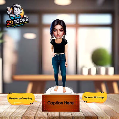 selfie 360 personalized 2d toon caricature gift by selfie360 studio