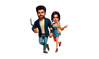 2D Toons, Personalized 2D Caricature Gift for Friends and Family