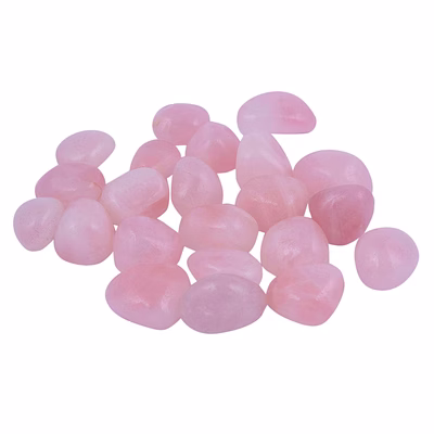 rose quartz crystal tumbled stones | natural tumbled pebbles stones for heart chakra healing reiki crystal therapy, love, relationship & marriage(ki_11)