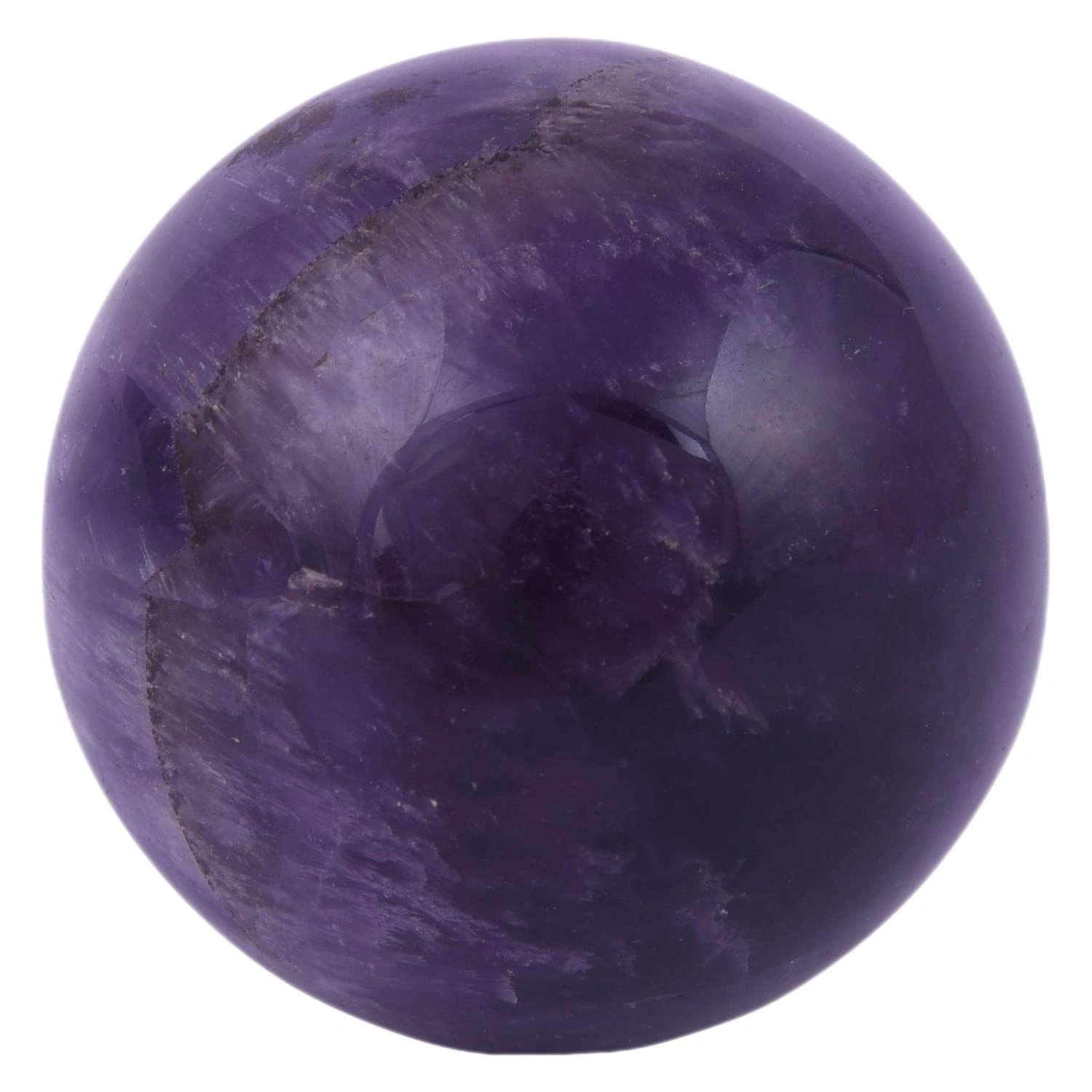 Amethyst Stone Sphere Ball | Amethyst Stone Crystal Sphere Ball, Healing Crystal Handcarved Crystal Stone Sphere Ball,  Polished Feng Shui Crystal Ball for Reiki, Healing, Vastu(PRI_20)-4