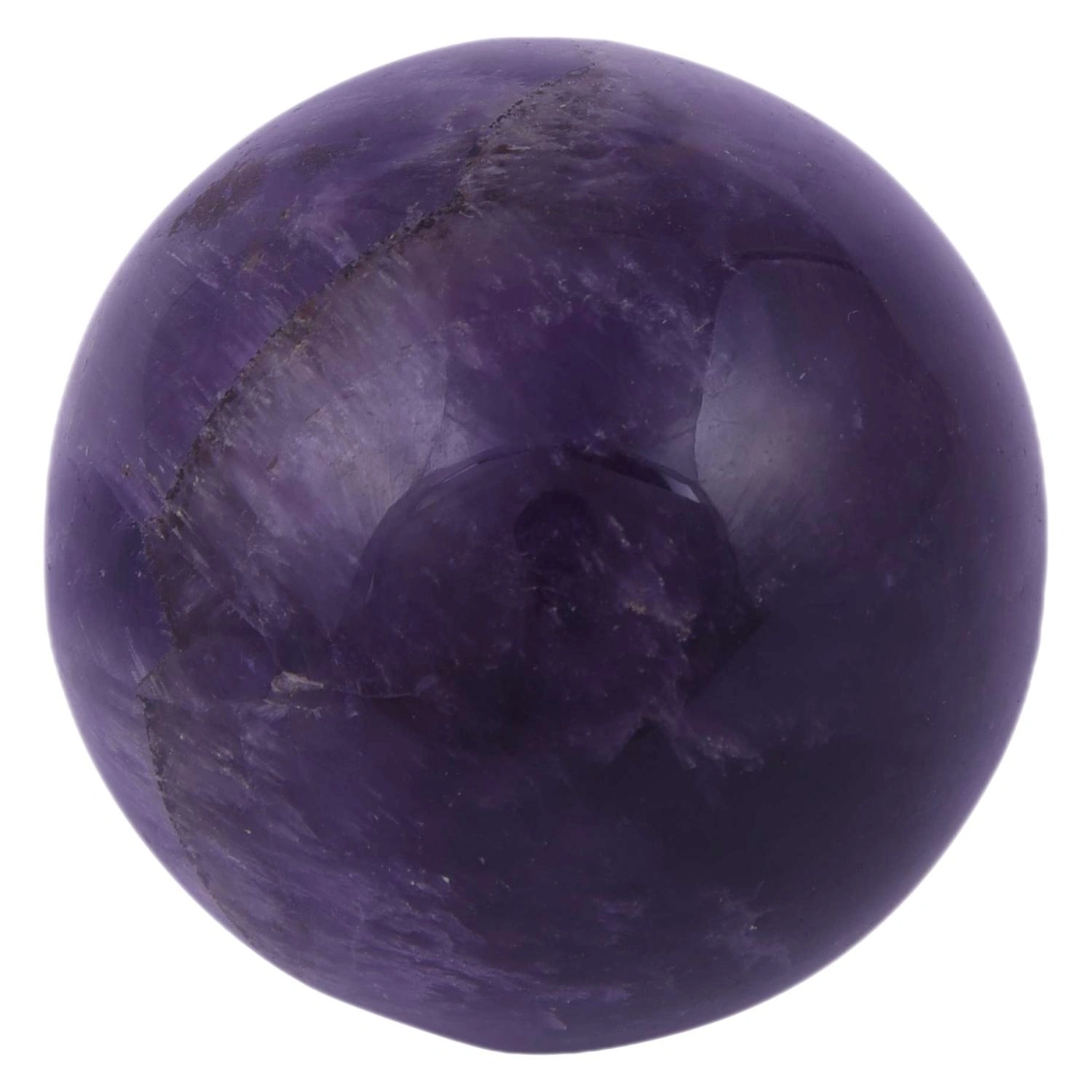 Amethyst Stone Sphere Ball | Amethyst Stone Crystal Sphere Ball, Healing Crystal Handcarved Crystal Stone Sphere Ball,  Polished Feng Shui Crystal Ball for Reiki, Healing, Vastu(PRI_20)-3