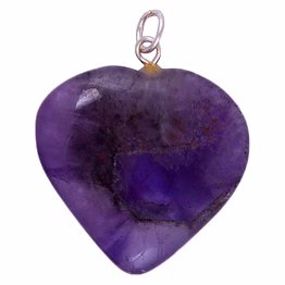 amethyst hear pendant for reiki healing and crystal healing,traditional astrological pendant for women and mens for chakra healing | lucky charm positive vibes energy(ki_26)