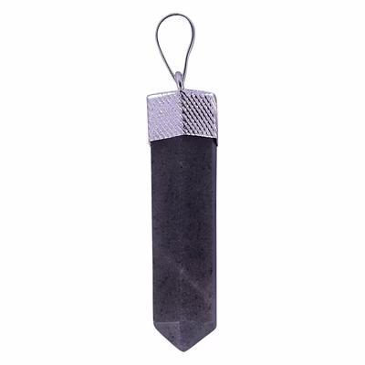 grey aventurine pencil pendant for reiki healing and crystal healing,traditional astrological pendant for women and mens for chakra healing | lucky charm positive vibes energy(ki_39)