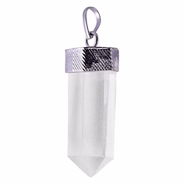 crystals quartz pencil pendant for reiki healing and crystal healing,traditional astrological pendant for women and mens for chakra healing | lucky charm positive vibes energy(ki_40)