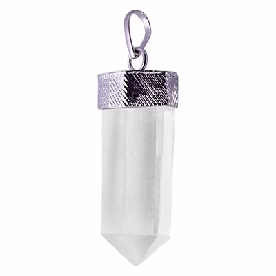 crystals quartz pencil pendant for reiki healing and crystal healing,traditional astrological pendant for women and mens for chakra healing | lucky charm positive vibes energy(ki_40)