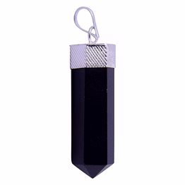 black agate pencil pendant for reiki healing and crystal healing,traditional astrological pendant for women and mens| lucky charm positive vibes energy | necklace,pendant,gifts(ki_43)