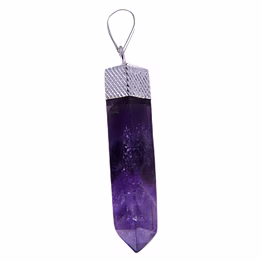 amethyst pencil pendant for reiki healing and crystal healing,traditional astrological pendant for women and mens | lucky charm positive vibes energy | necklace,pendant,gifts(ki_45)